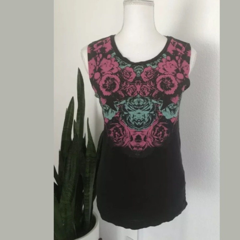 Something Else by Natalie Wood Floral Shirt Sz 0